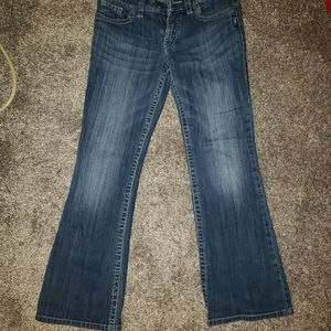 Ladies Dark Blue Silver Denim Jeans